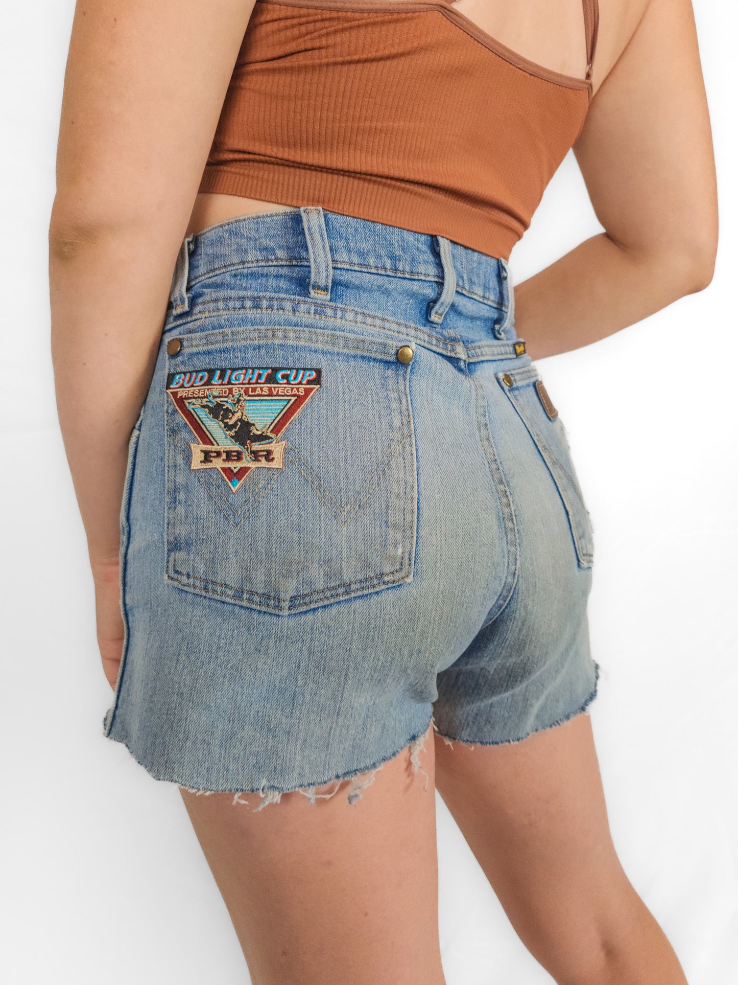 Light Wash Vintage Wranglers Bud Light PBR Patch